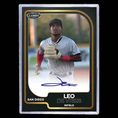Baseball hobby box featuring Pulse Lumin Baseball trading card with player autograph
