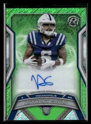 2024 Resurgence #RRS-AG Anthony Gould Rookie Sigs Lime Green Power Surge #/15 - Football Card Single