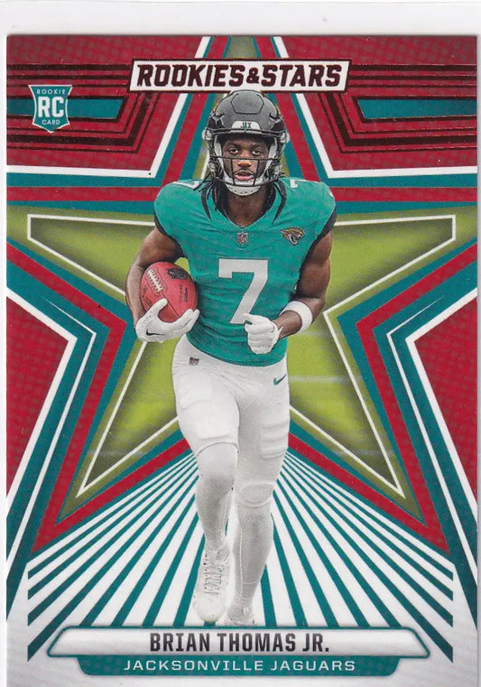 2024 ROOKIES AND STARS #113 BRIAN THOMAS JR RED- JACKSONVILLIE JAGUARS - Football Card Single