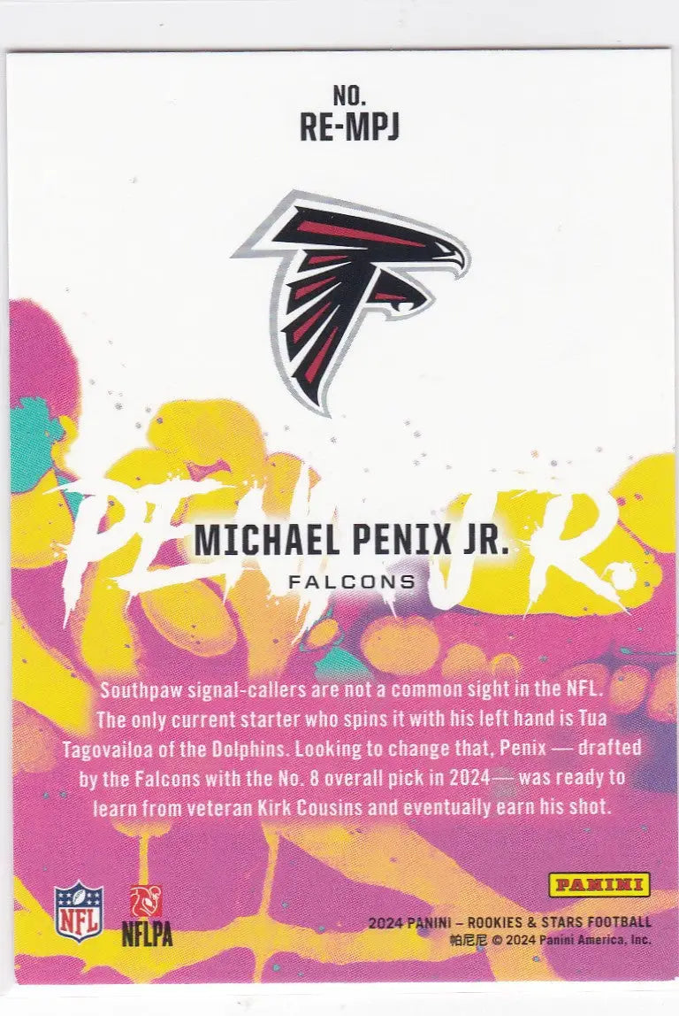 2024 ROOKIES AND STARS #RE-MPJ MICHAEL PENIX JR RED- ATLANTA FALCONS