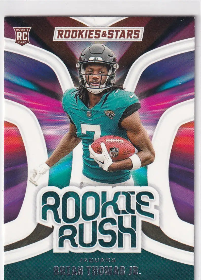 2024 ROOKIES AND STARS #RR-BTJ BRIAN THOMAS JR ROOKIE RUSH- JACKSONVILLIE JAGUAR