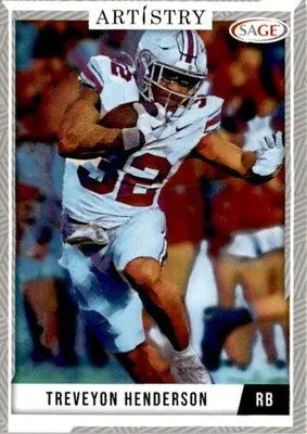 2024 SAGE Artistry #77 Treveyon Henderson Silver - Football Card Single