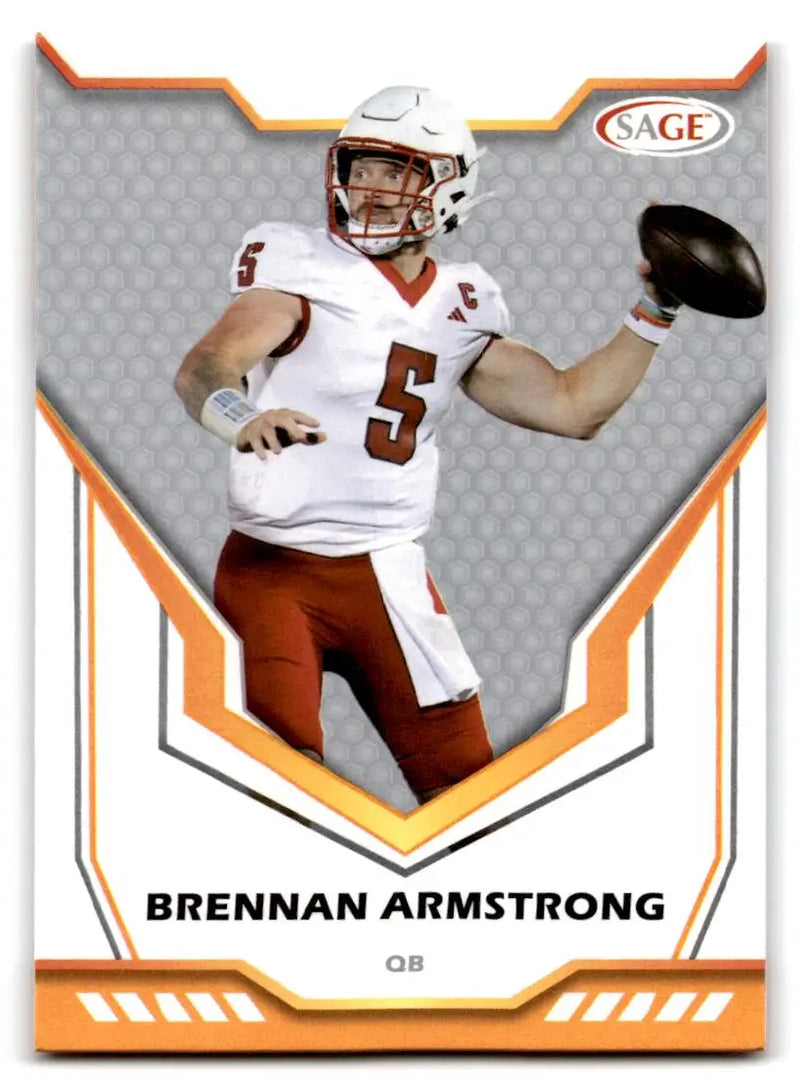 2024 SAGE HIT #4 Brennan Armstrong Silver - Football Card Single