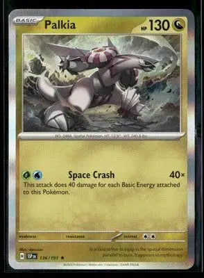 2024 Scarlet & Violet: Surging Sparks Palkia #136/191 Holo Rare NM - Pokémon Card Single