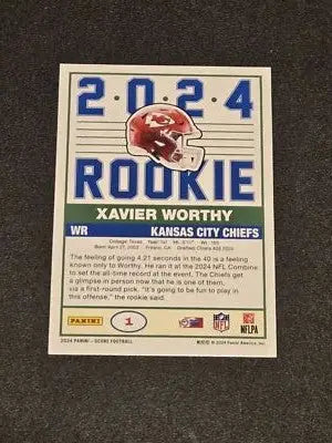 2024 Score #1 Xavier Worthy 35th Anniversary Rookies - Football Card Single