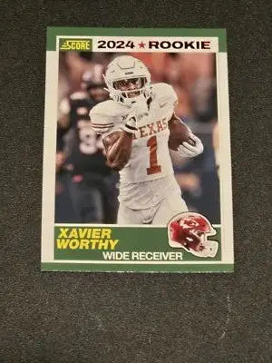 2024 Score #1 Xavier Worthy 35th Anniversary Rookies Red - Football Card Single