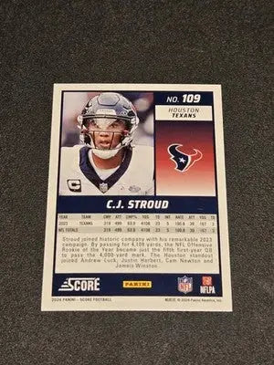 2024 Score #109 C.J. Stroud Red - Football Card Single