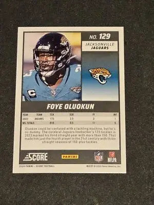 2024 Score #129 Foye Oluokun Red - Football Card Single