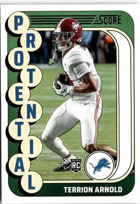 2024 Score #13 Terrion Arnold Protential - Football Card Single