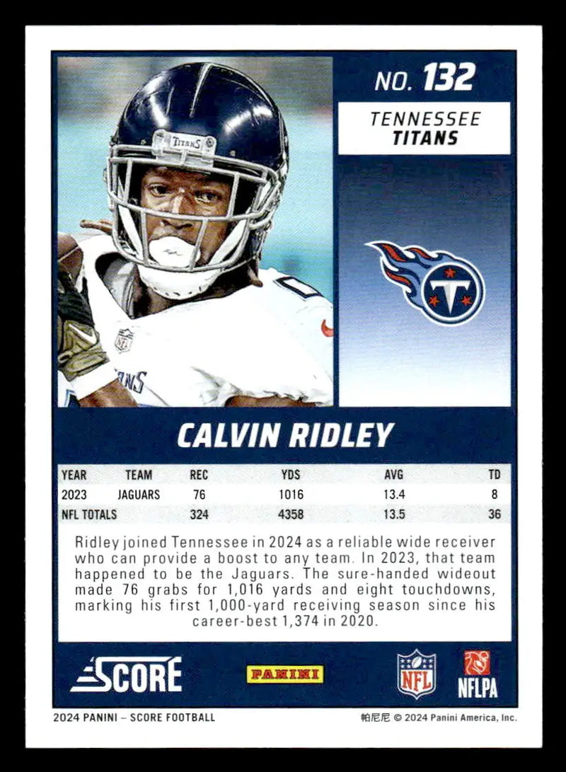2024 Score #132 Calvin Ridley - Football Card Single