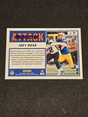 2024 Score #14 Joey Bosa Sack Attack - Football Card Single
