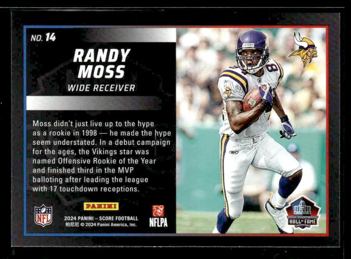 2024 Score #14 Randy Moss Men of Canton - Football Card Single