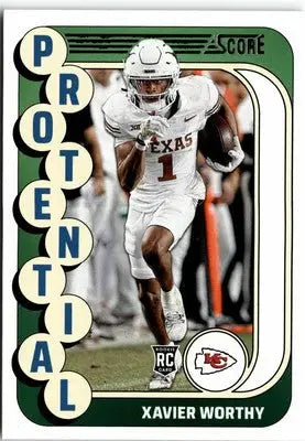 2024 Score #15 Xavier Worthy Protential - Football Card Single