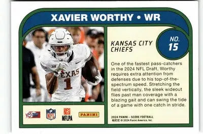 2024 Score #15 Xavier Worthy Protential - Football Card Single