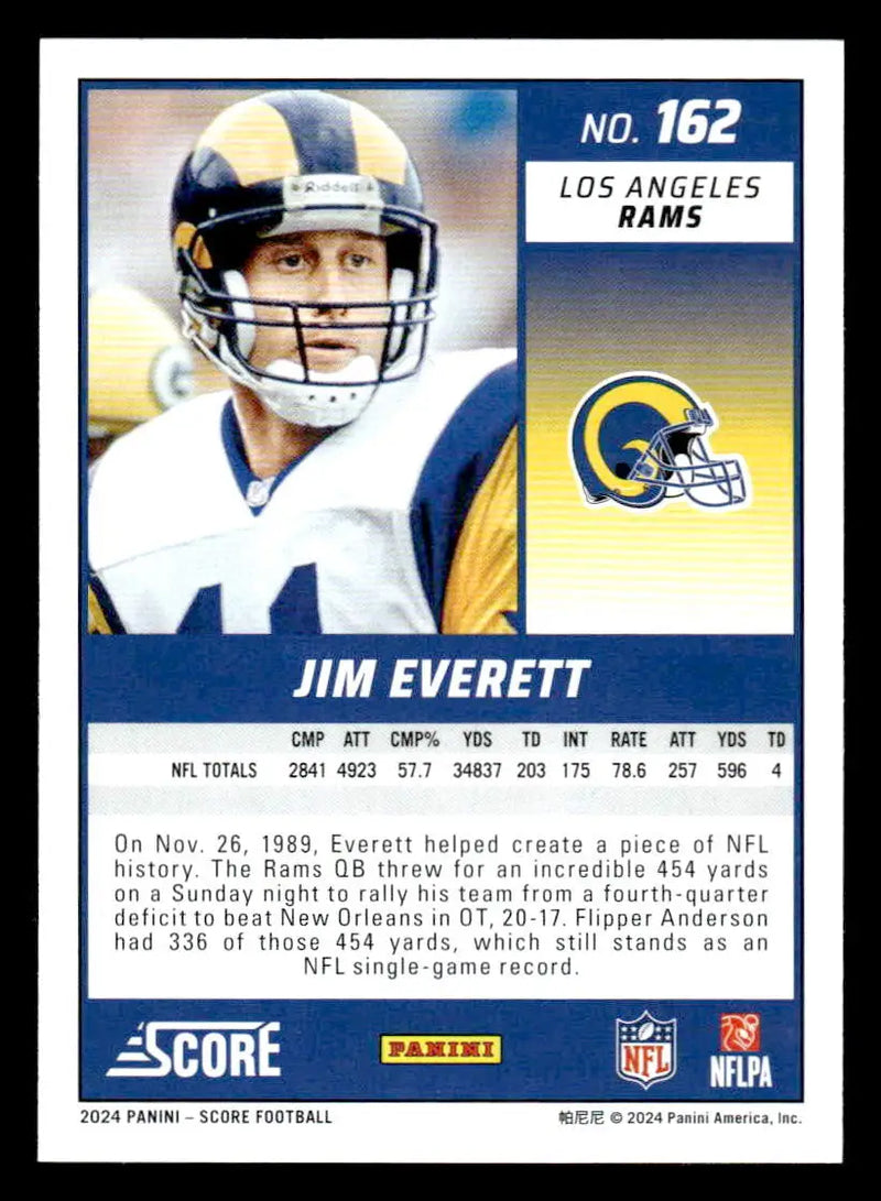 2024 Score #162 Jim Everett - Football Card Single