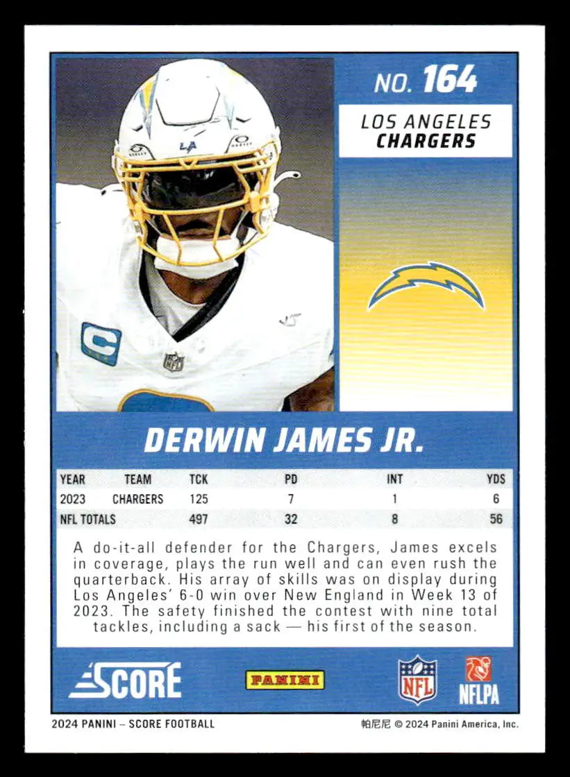 2024 Score #164 Derwin James Jr. - Football Card Single