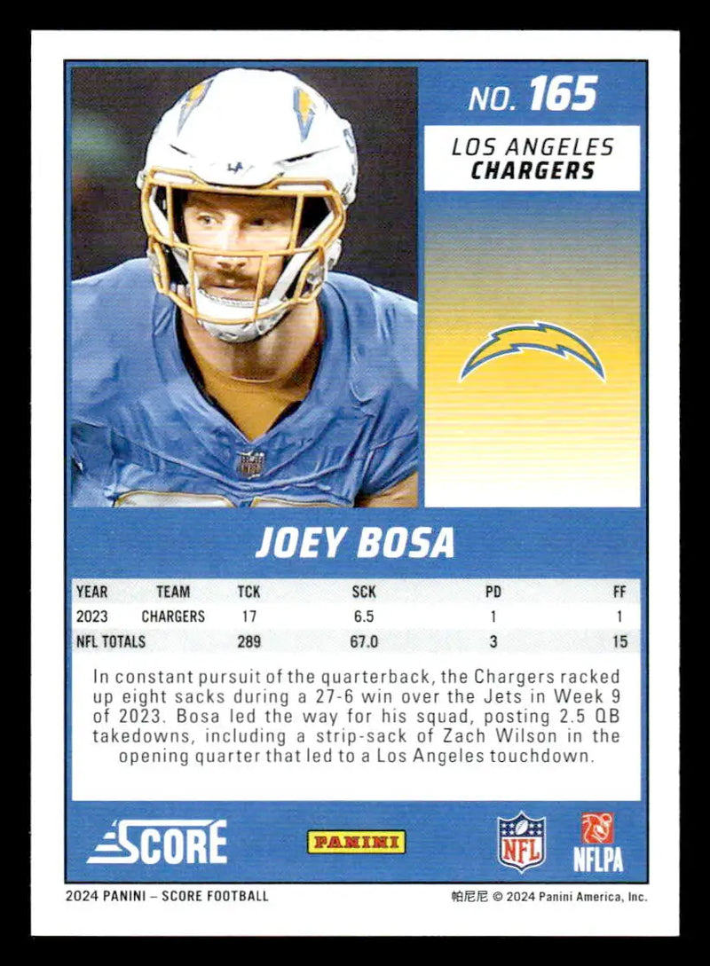 2024 Score #165 Joey Bosa - Football Card Single