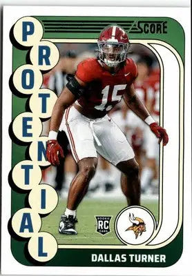 2024 Score #17 Dallas Turner Protential - Football Card Single