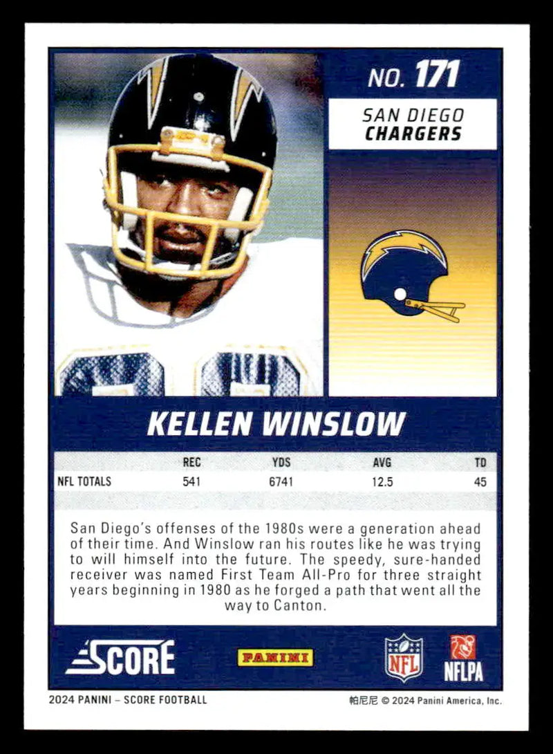 2024 Score #171 Kellen Winslow - Football Card Single