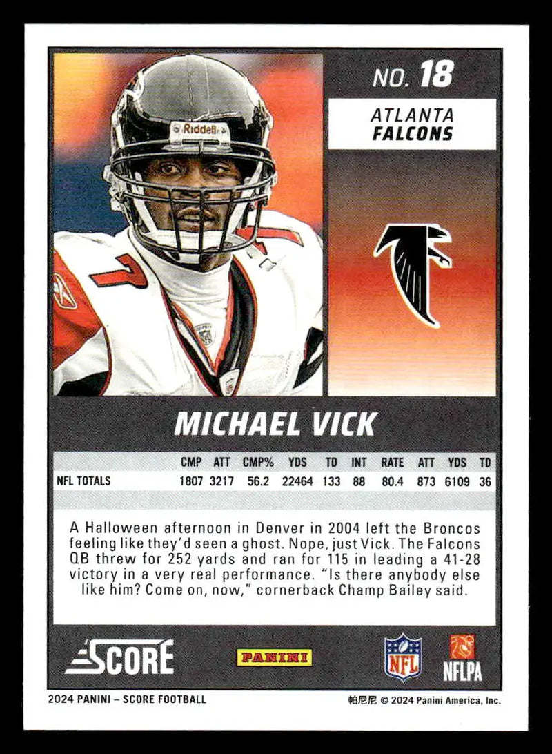 2024 Score #18 Michael Vick - Football Card Single