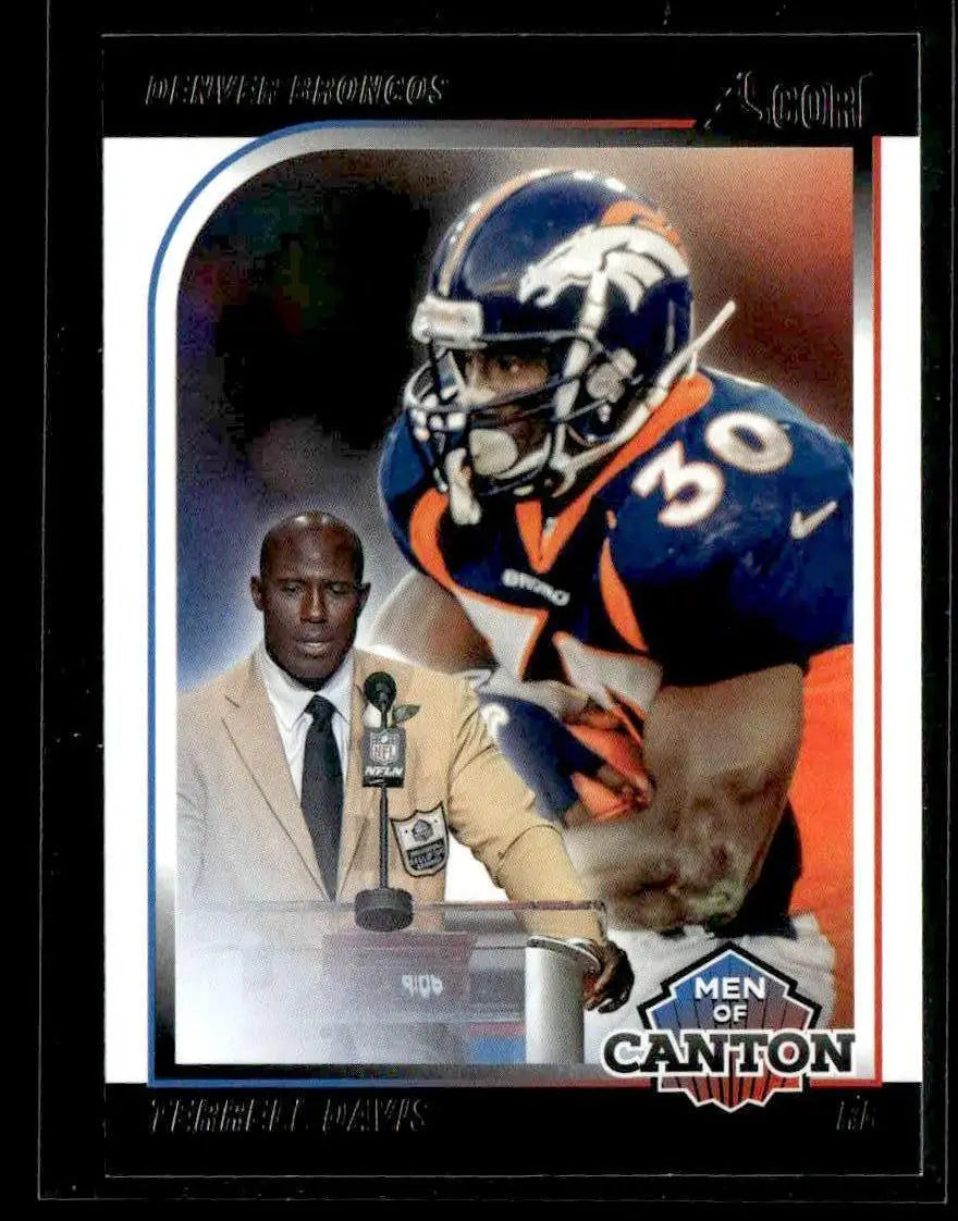 2024 Score #18 Terrell Davis Men of Canton Showcase #/100 - Football Card Single