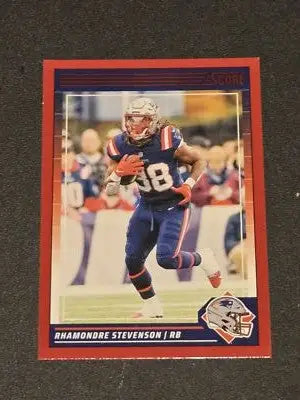 2024 Score #192 Rhamondre Stevenson Red - Football Card Single