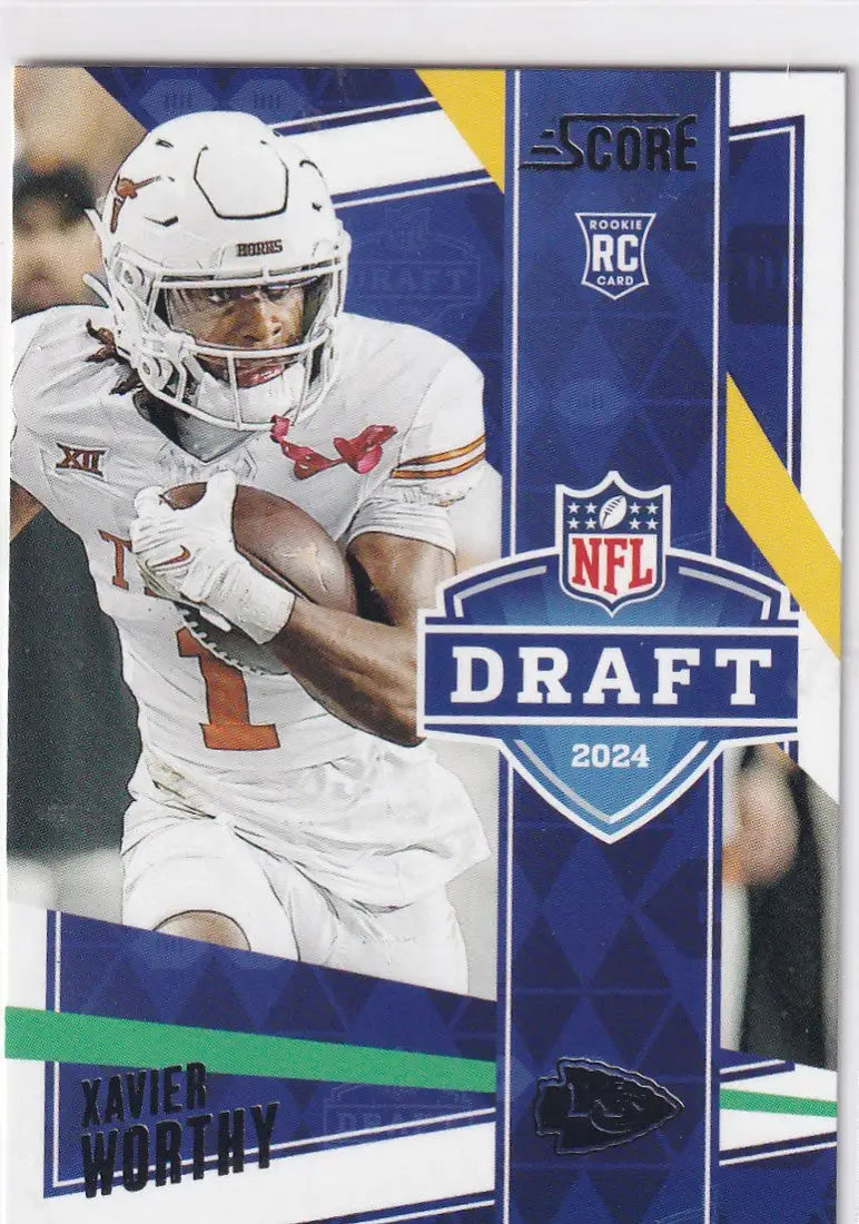 2024 SCORE #20 XAVIER WORTHY DRAFT- KANSAS CITY CHIEFS