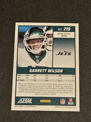 2024 Score #219 Garrett Wilson Red - Football Card Single