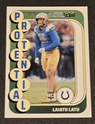 2024 Score #22 Laiatu Latu Protential - Football Card Single