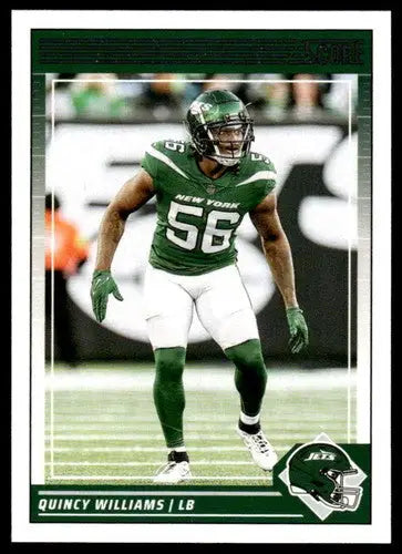 Original gloss Quincy Williams football card 2024 Score NM Near Mint NY Jets ID 75885