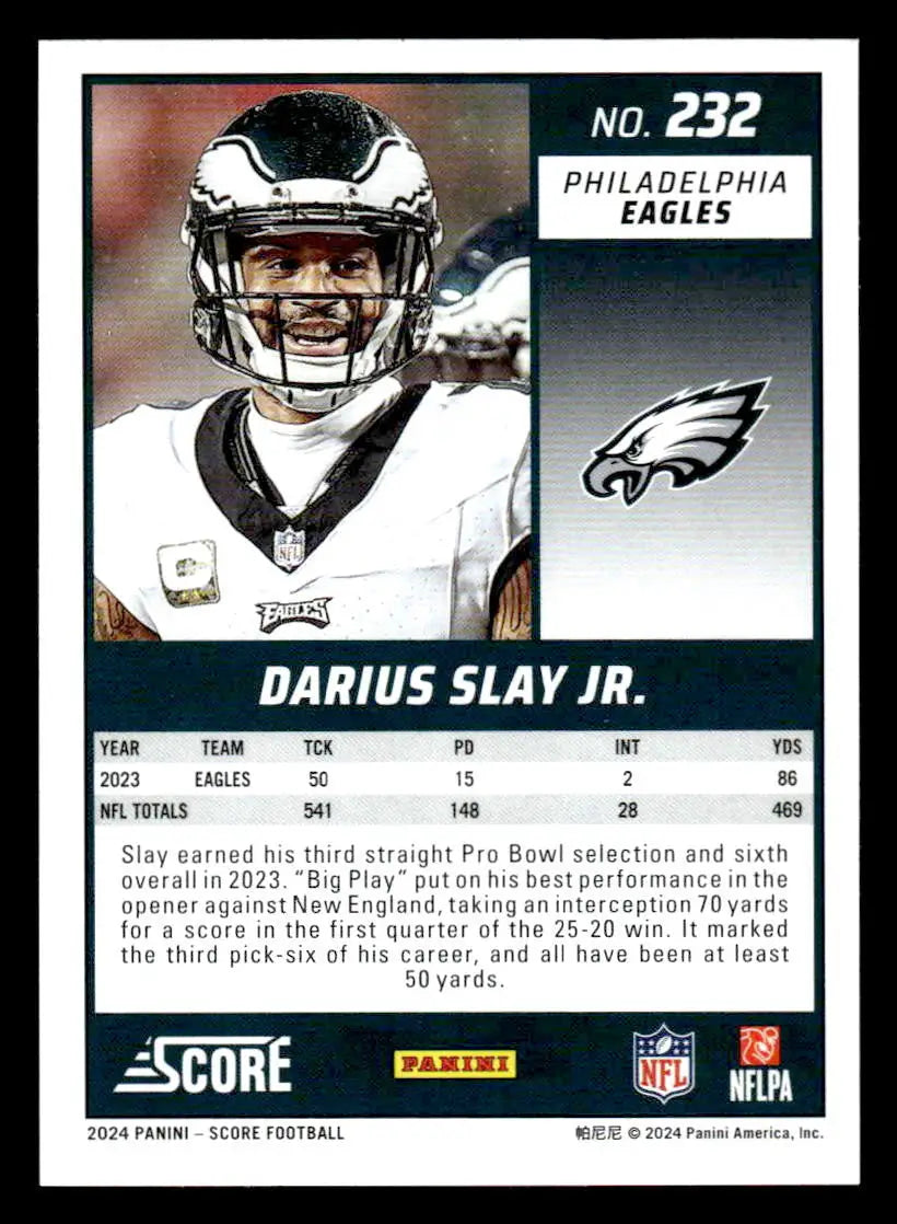 2024 Score #232 Darius Slay Jr. - Football Card Single