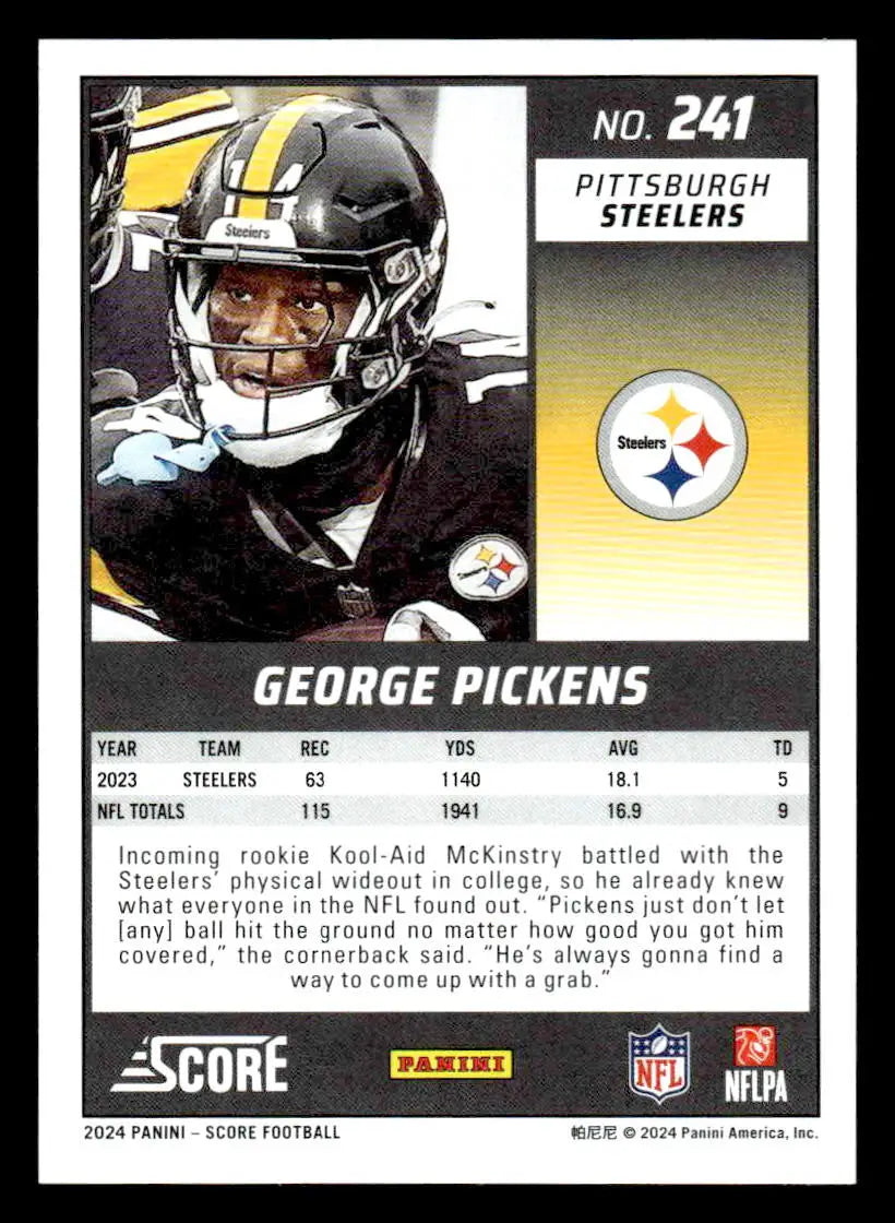 2024 Score #241 George Pickens - Football Card Single