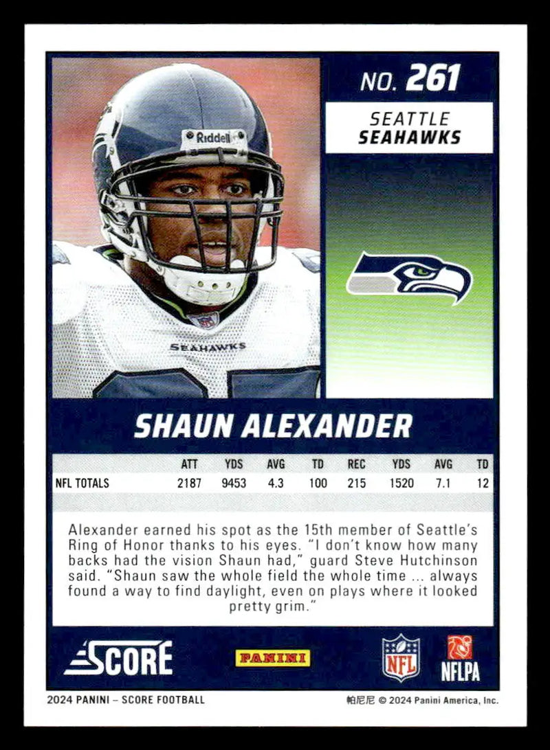 2024 Score #261 Shaun Alexander - Football Card Single