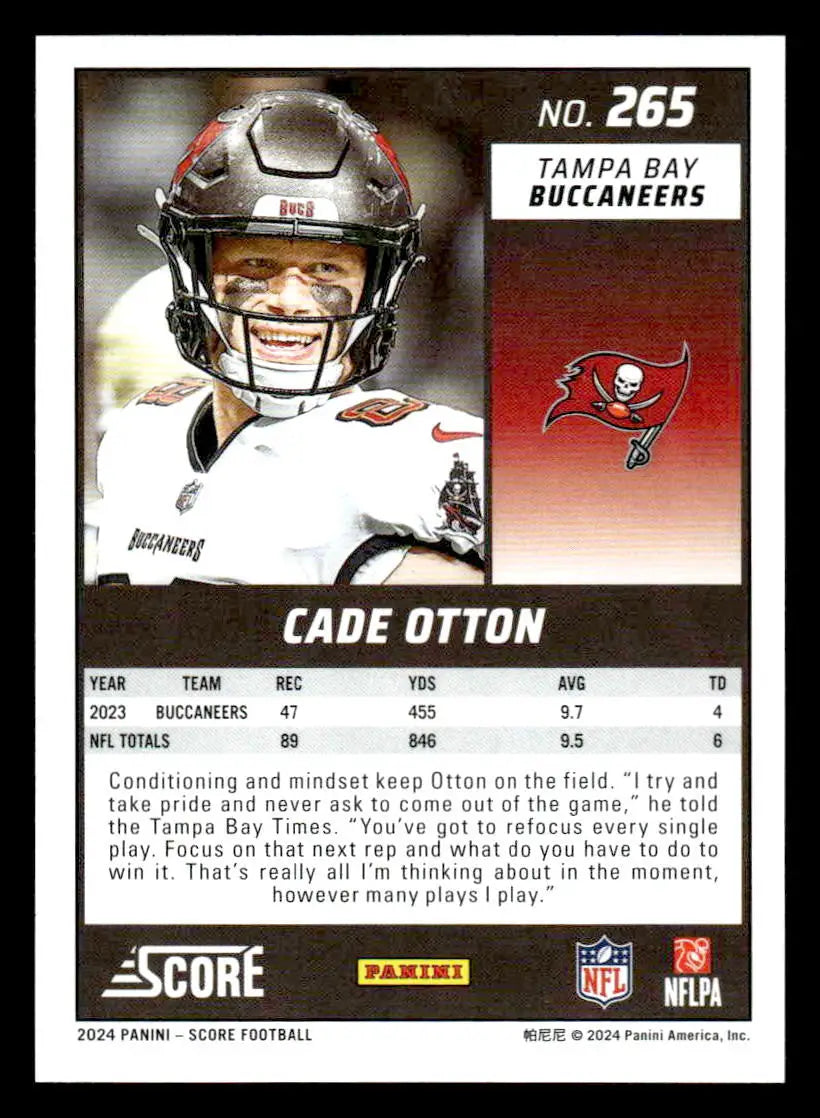 2024 Score #265 Cade Otton - Football Card Single