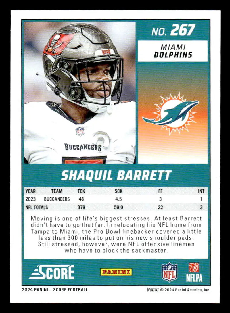 2024 Score #267 Shaquil Barrett - Football Card Single