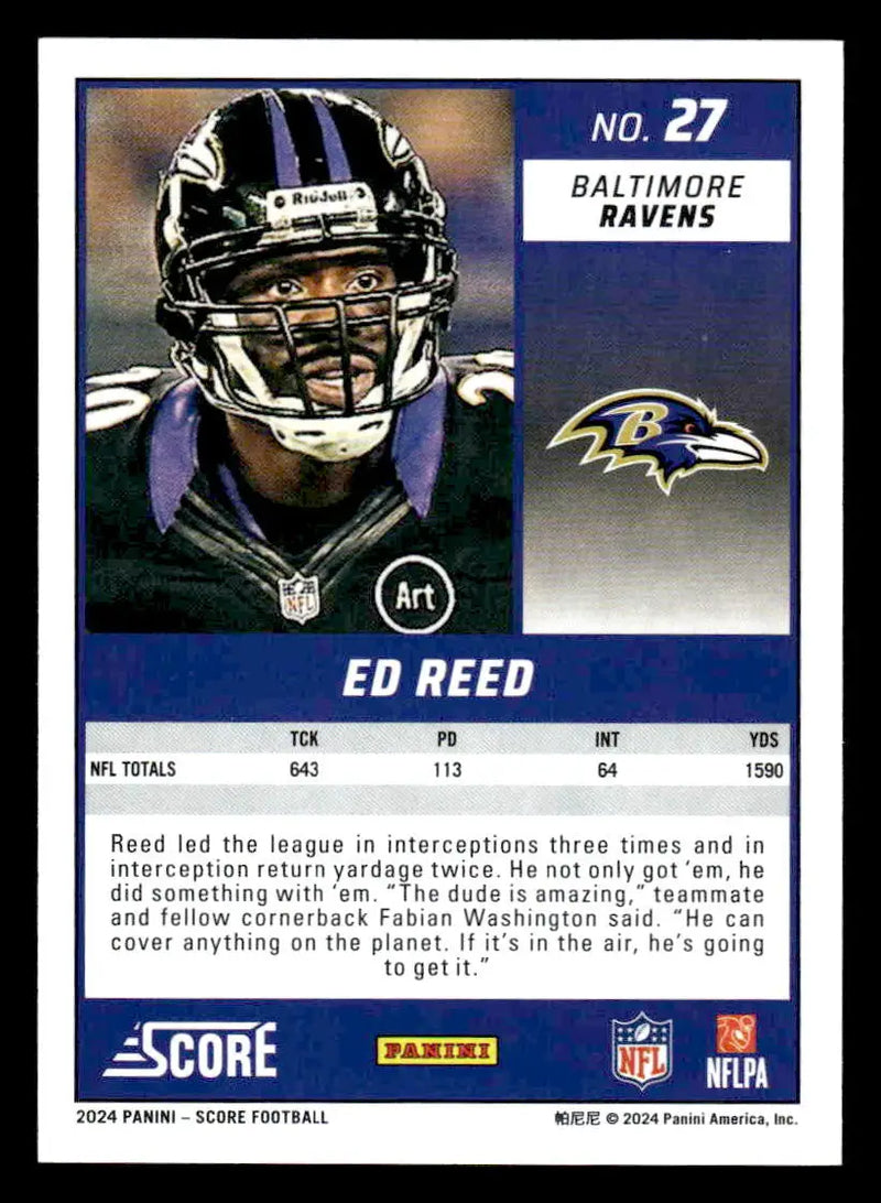 2024 Score #27 Ed Reed - Football Card Single