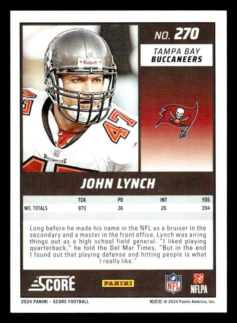 2024 Score #270 John Lynch - Football Card Single