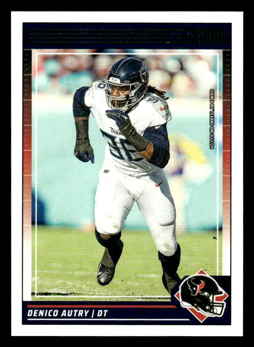 2024 Score #277 Denico Autry - Football Card Single