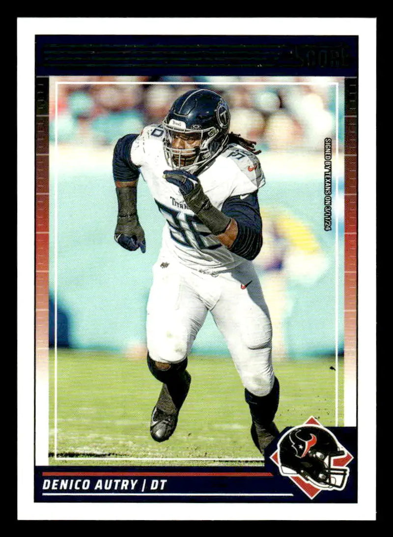 2024 Score #277 Denico Autry - Football Card Single