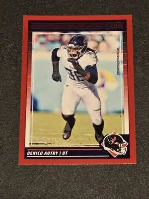 2024 Score #277 Denico Autry Red - Football Card Single