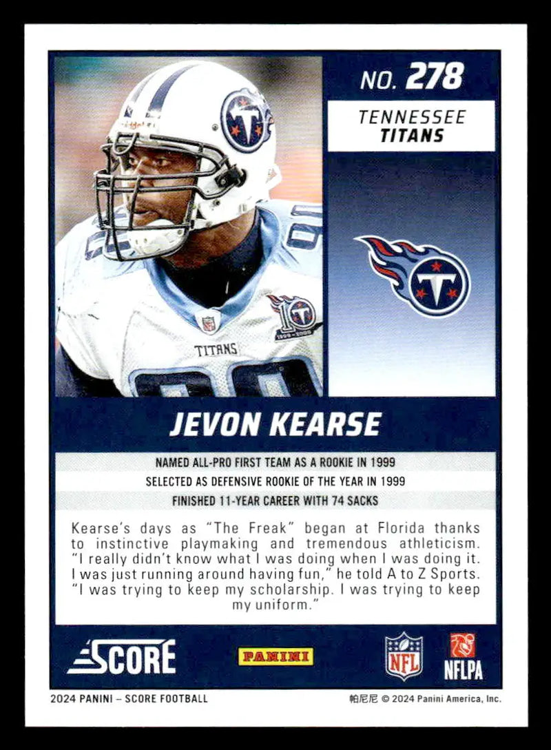2024 Score #278 Jevon Kearse - Football Card Single