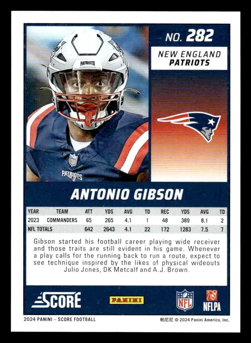 2024 Score #282 Antonio Gibson Showcase #/100 - Football Card Single