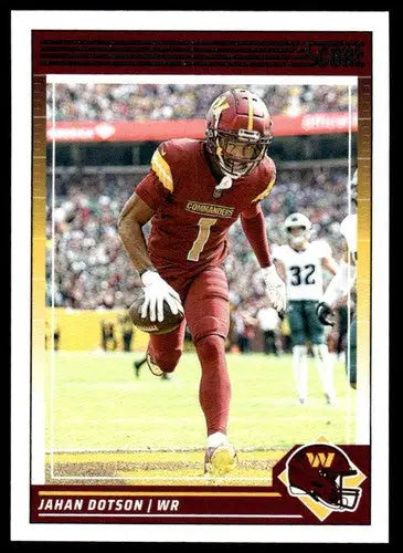 Original gloss Jahan Dotson football card from 2024 Score Mint Commanders near mint