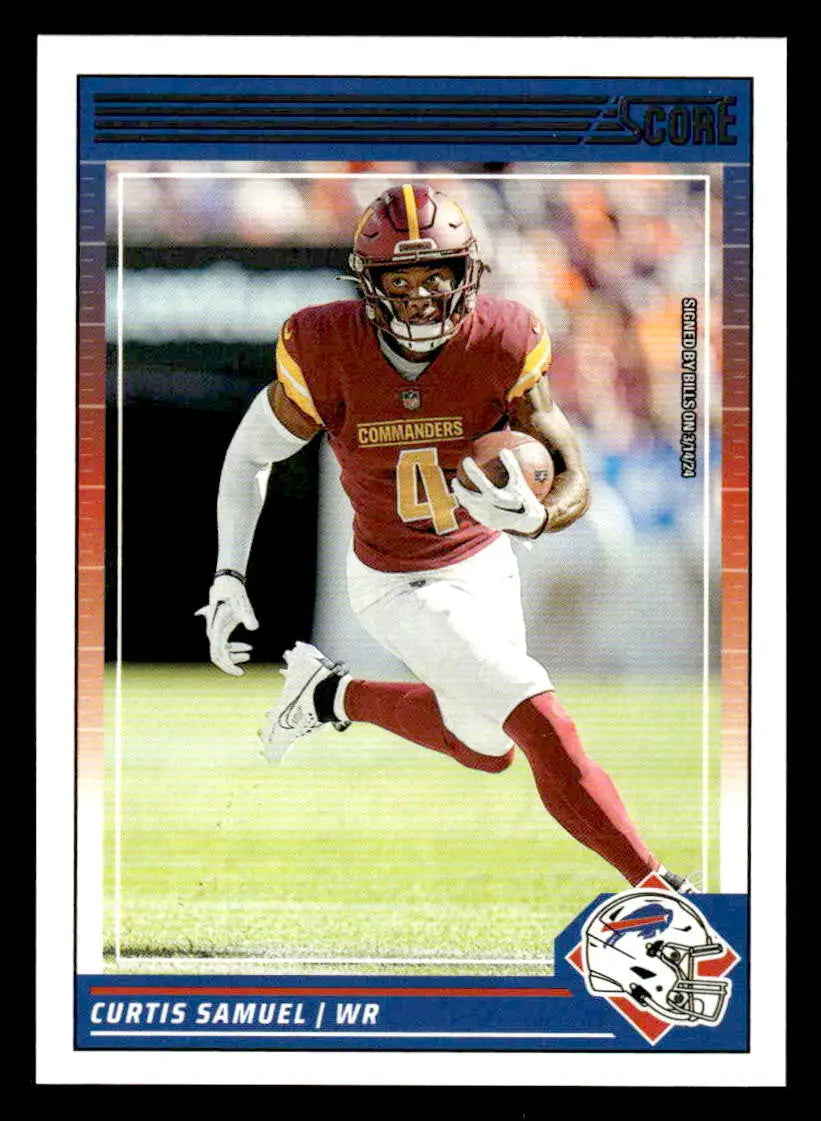 2024 Score #286 Curtis Samuel - Football Card Single