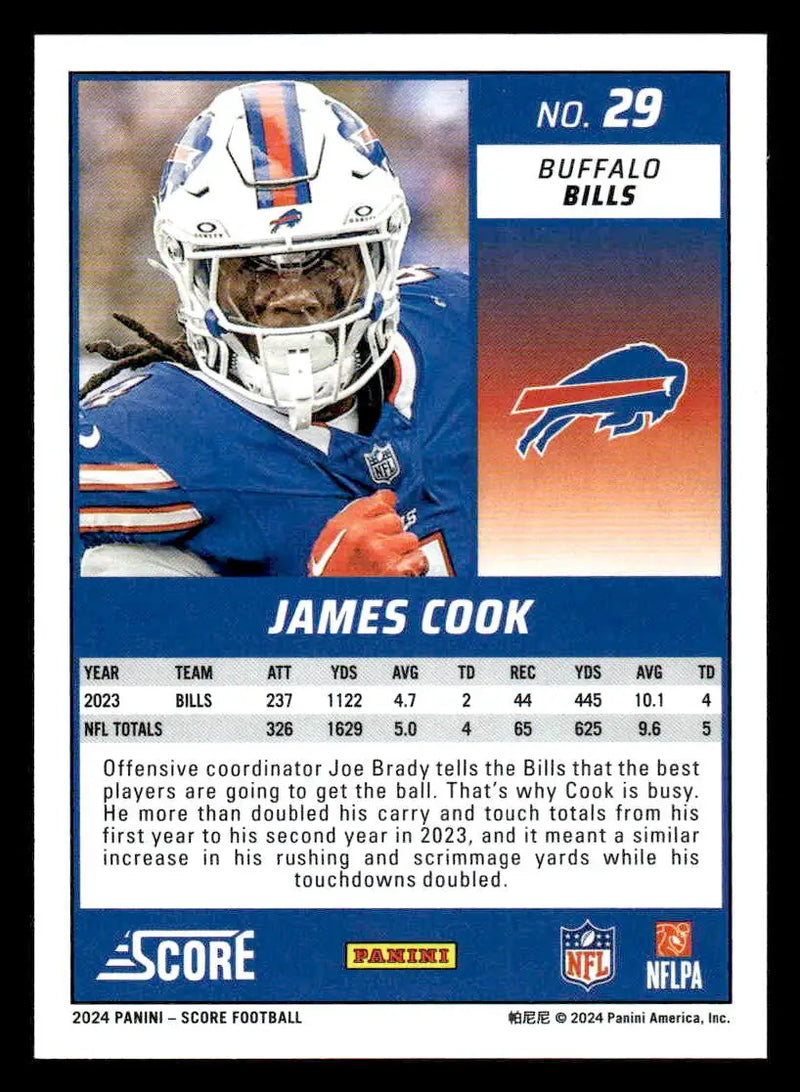 2024 Score #29 James Cook - Football Card Single