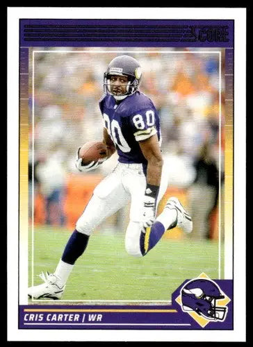 Original gloss Cris Carter football card from 2024 Score Vikings NM Near Mint