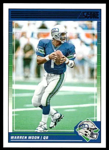 Original gloss Warren Moon football card featuring mint Seahawks condition in 2024 Score series