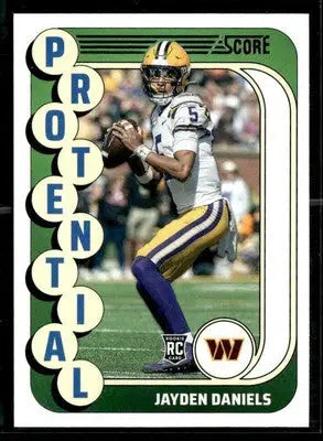2024 Score #3 Jayden Daniels Protential - Football Card Single