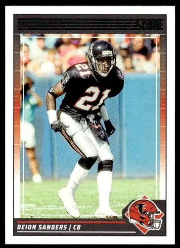 Original gloss Deion Sanders football card from 2024 Score Falcons NM Near Mint