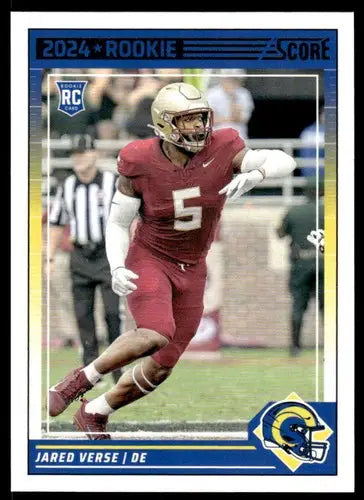 2024 Score Jared Verse rookie card with original gloss and mint RC Near Mint condition